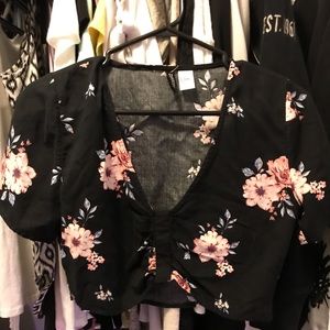 Cute floral crop top